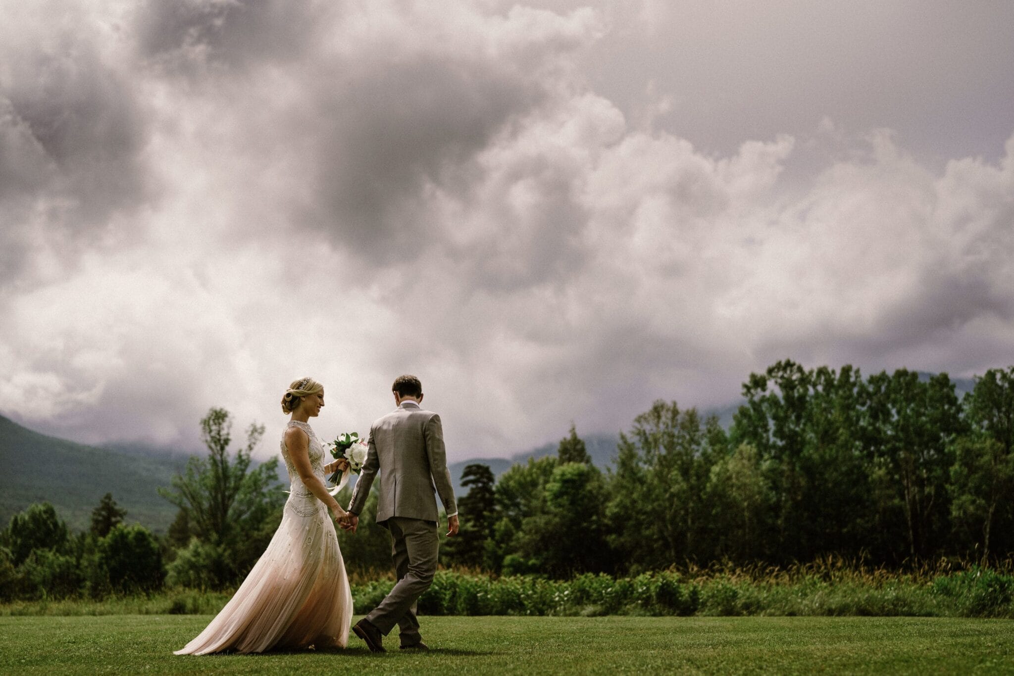 A Starry Night in New England Luxury Wedding moody skies 