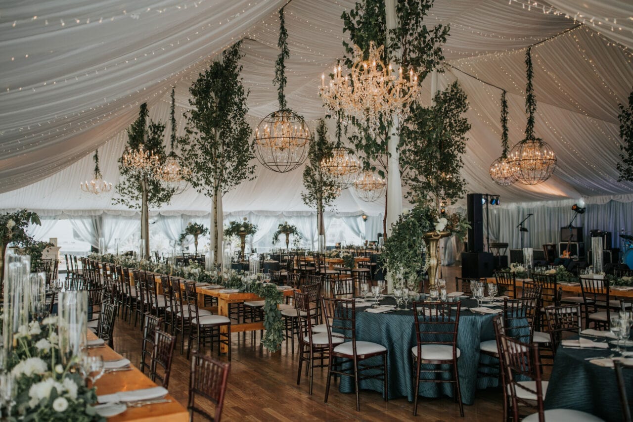 Something blue wedding at Topnotch Resort in Stowe vermont