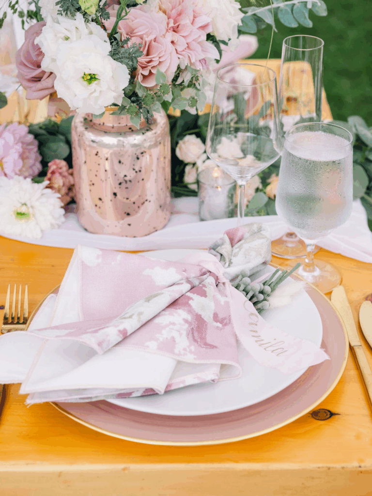 Blush and metallics always make great combos
